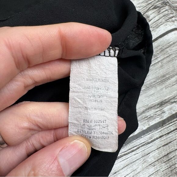 Soprano Womens Blouse Top Shirt Black S SM Small Crew Scoop Neckline Lightweight - Picture 6 of 12